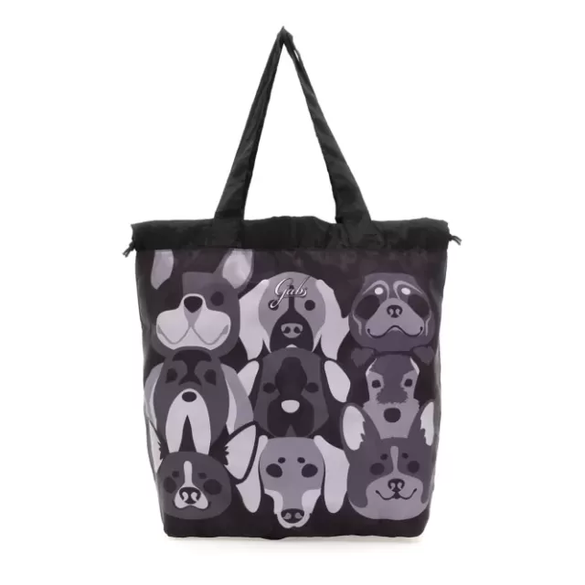Gabs Shopping/Tote bags>PRINTED NYLON FABRIC SHOPPING BAG