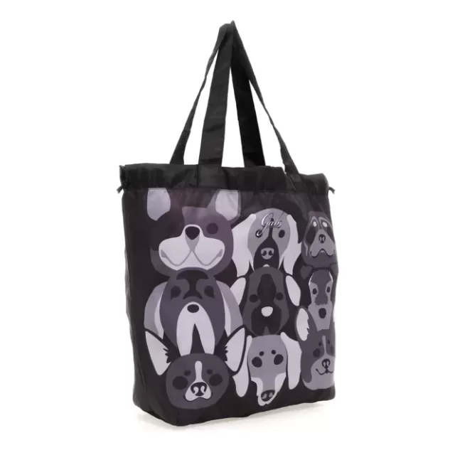 Gabs Shopping/Tote bags>PRINTED NYLON FABRIC SHOPPING BAG