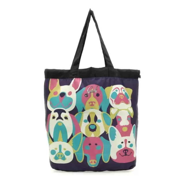 Gabs Shopping/Tote bags>PRINTED NYLON FABRIC SHOPPING BAG