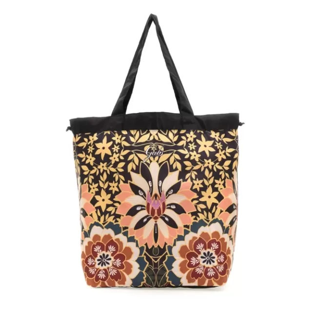 Gabs Shopping/Tote bags>PRINTED NYLON FABRIC SHOPPING BAG