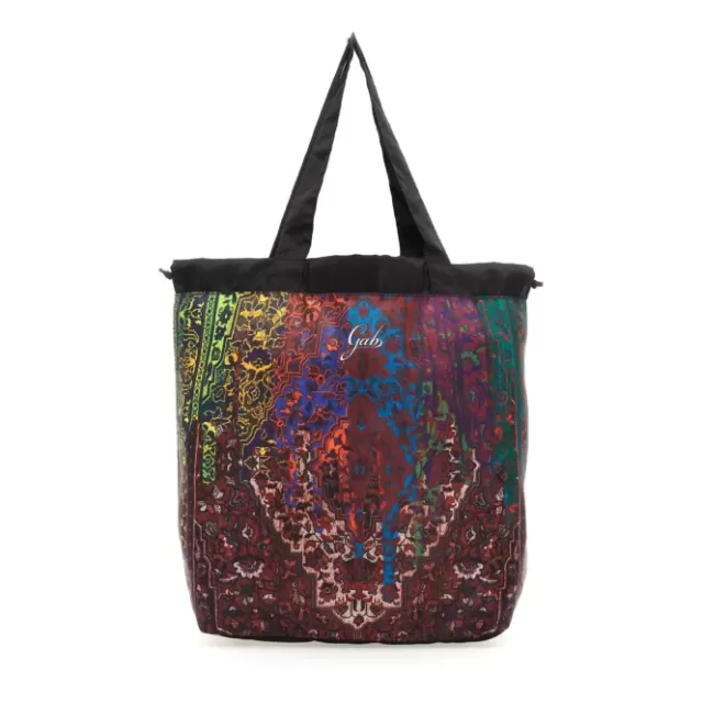 Gabs Shopping/Tote bags>PRINTED NYLON FABRIC SHOPPING BAG