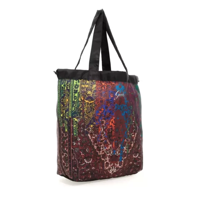 Gabs Shopping/Tote bags>PRINTED NYLON FABRIC SHOPPING BAG