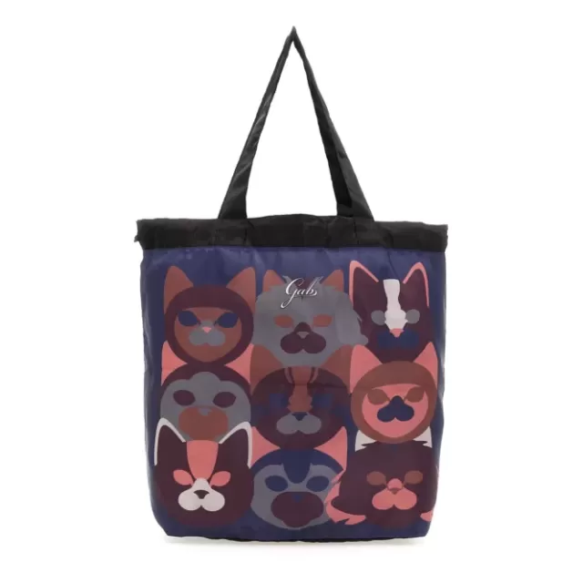 Gabs Shopping/Tote bags>PRINTED NYLON FABRIC SHOPPING BAG